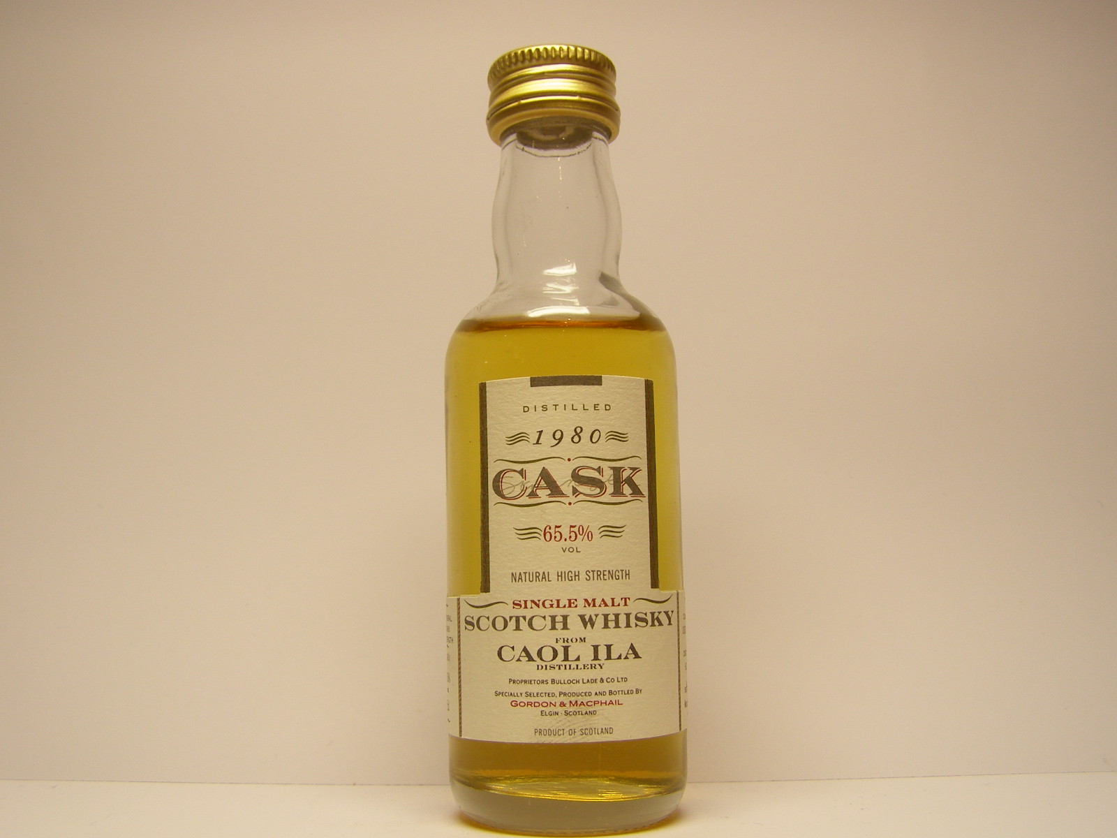 SMSW 1980-1993 "G&M Cask" 5cl 65,5%VOL